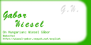 gabor wiesel business card